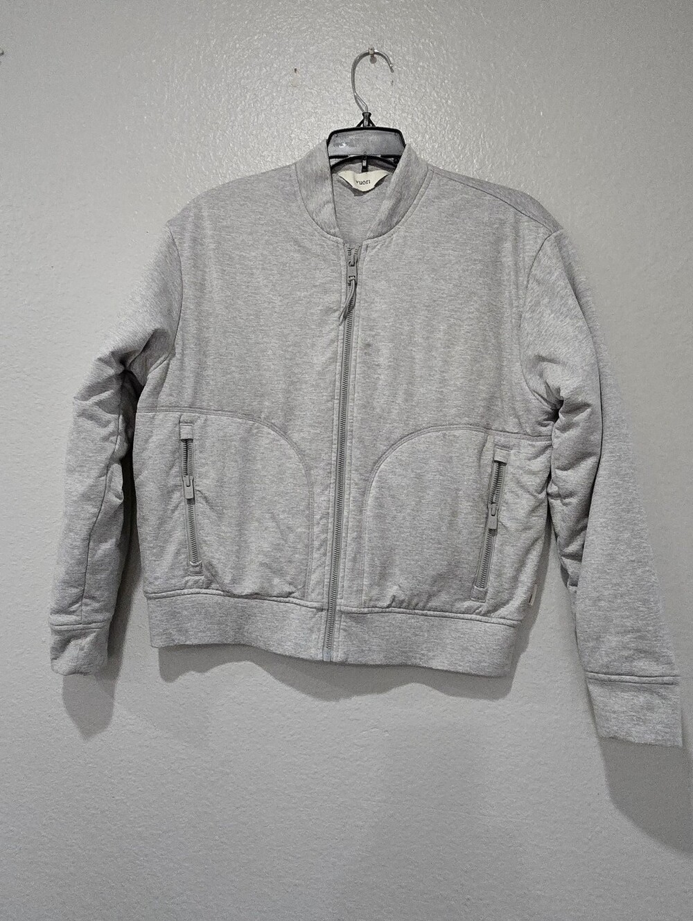 Vuori Halo Basin Bomber Pale Grey Heather Women's Size S